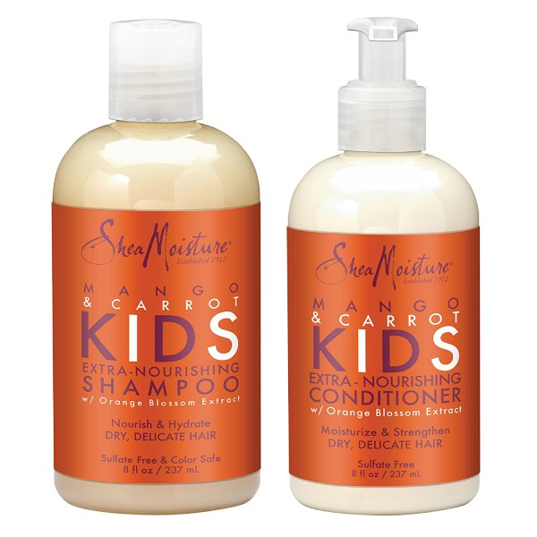 Shea Moisture Kids Combo Deal - Mango & Carrot Kids Shampoo 8 oz & Conditioner 8 oz