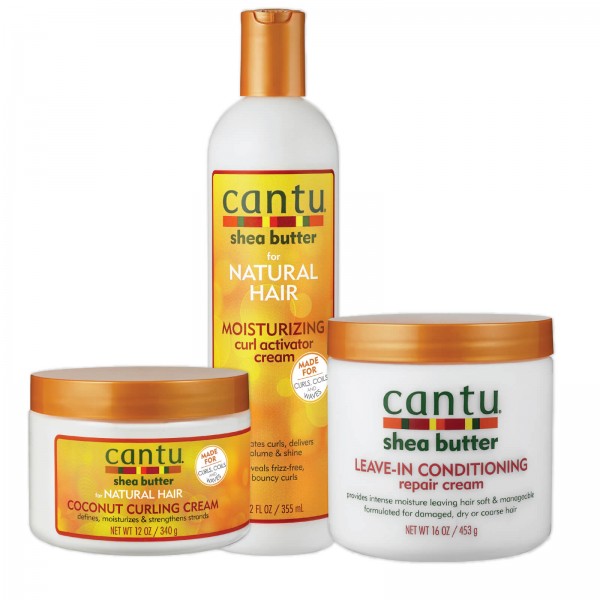 Cantu Combo Deal - Moisturizing Curl Activator Cream 355 ml, Coconut Curling Cream 340 g & Shea Butter Leave In Conditioning 453 g