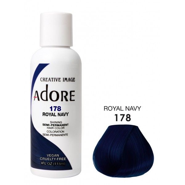 Adore Semi Permanent Hair Color 178 - Royal Navy