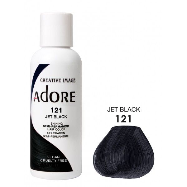 Adore Semi Permanent Hair Color 121 - Jet Black