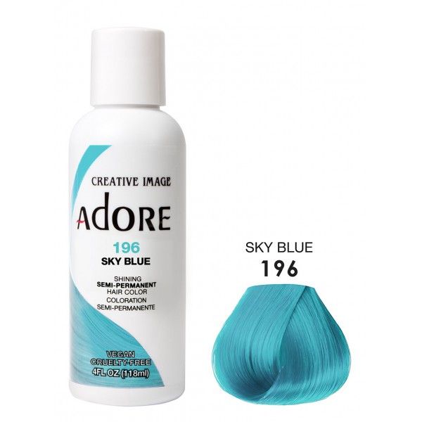 Adore Semi Permanent Hair Color 196 - Sky Blue