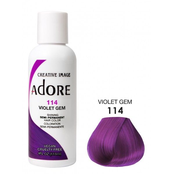 Adore Semi Permanent Hair Color 114 - Violet Gem 